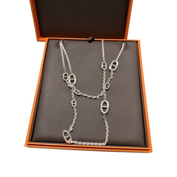 New in Box Hermes Sterling Silver Farandole Necklace - Picture 1 of 11